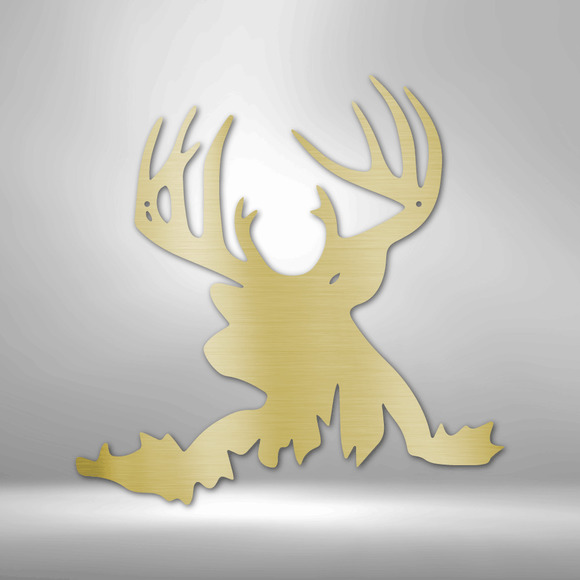 Deer Head Steel Sign Laser Cut Powder Coated Home & Office Metal Wall Decor Mult